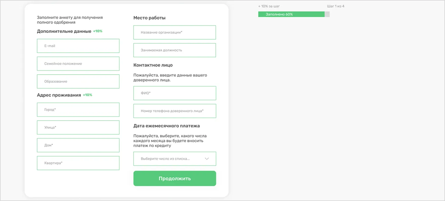 Пример отображения